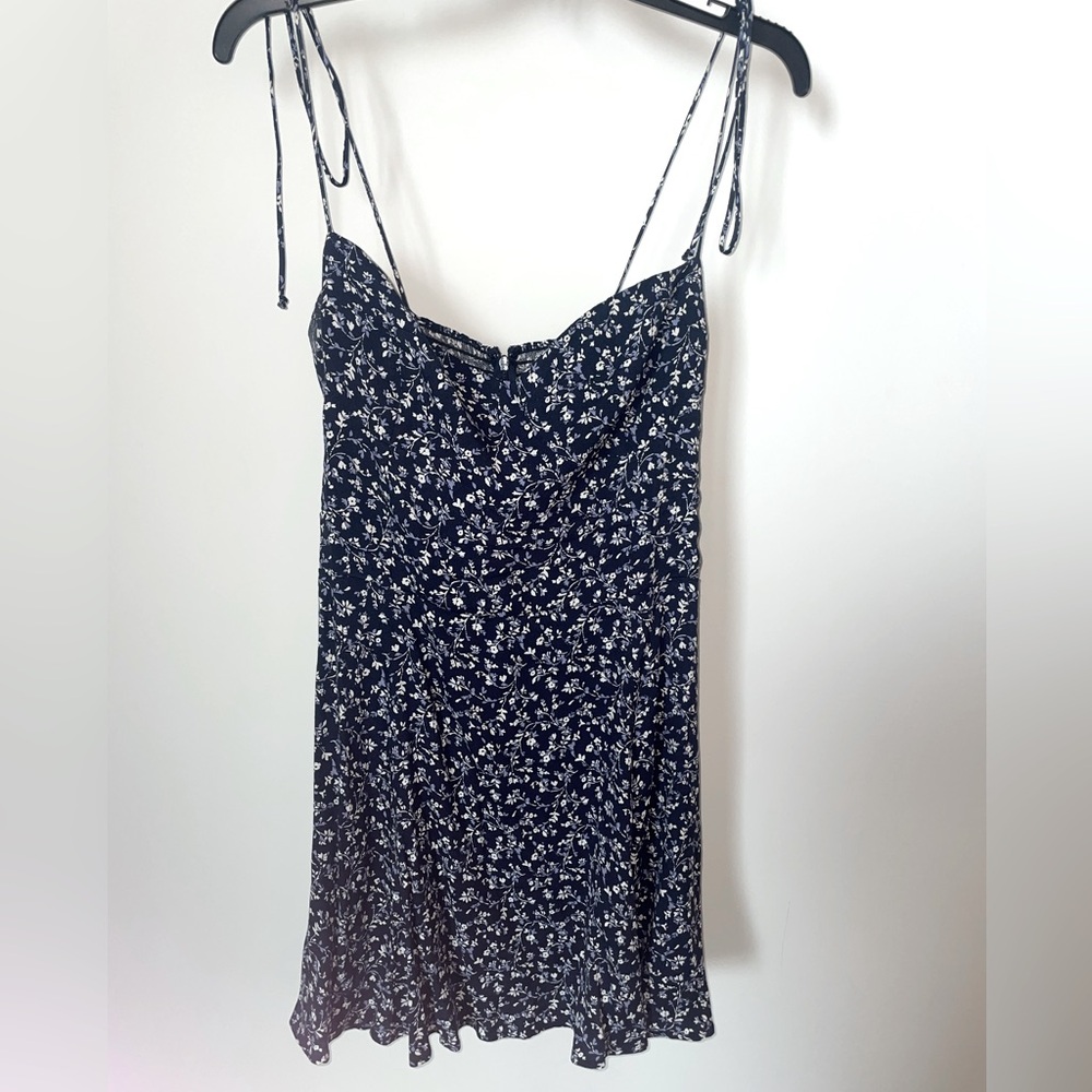 Reformation Tie Shoulder Mini Dress
